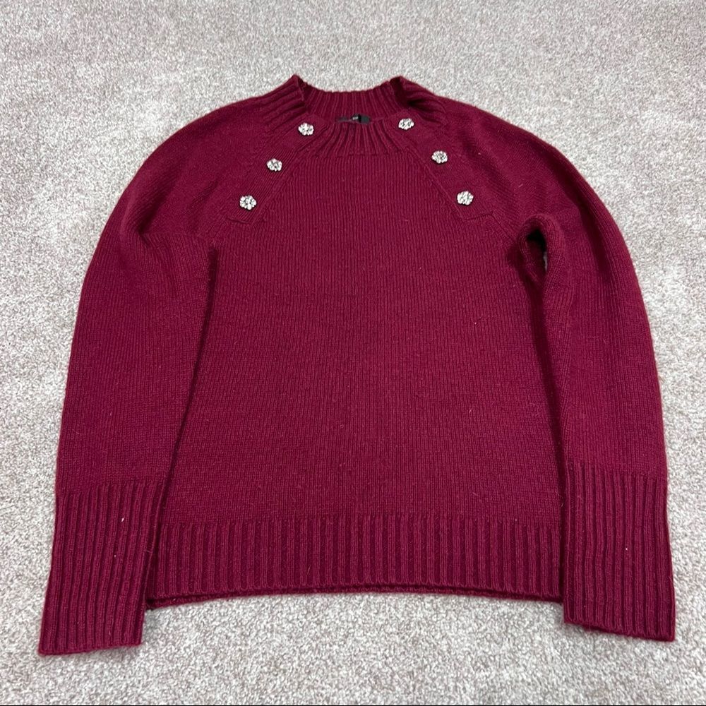 J.Crew Women's Burgundy Long Sleeve Pullover Sweater Size Small